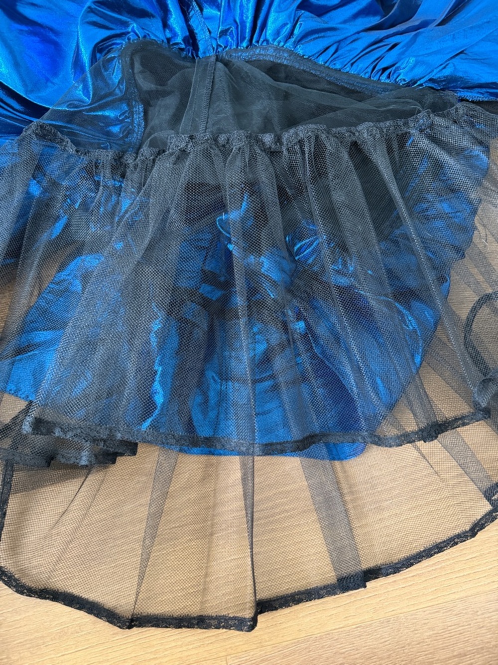 Vintage Black and Electric Blue Strapless Prom Dress - Picture 10 of 13